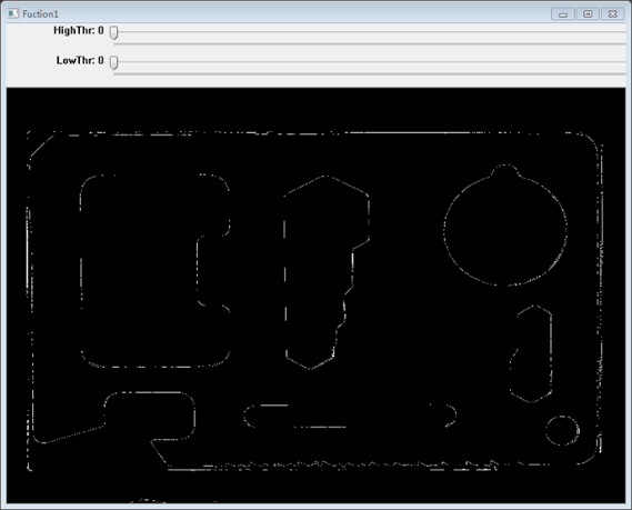 图7 客户端C#代码编程-----图像边缘检测算法效果图示